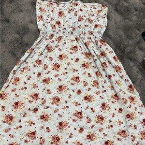 Floral Strapless Dress
